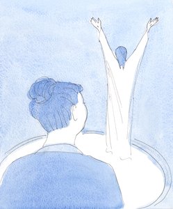 当我在圣餐中接受基督时，基督就向我表明他站在我的灵魂中，2004年（纸上写有） 作者 伊丽莎白王