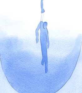 仅仅通过热爱祈祷的线程，我们就可以使某人远离危险，并将他们引向上帝的光辉，2002年（纸上写有水） 作者 伊丽莎白王