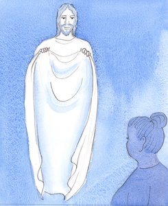 基督安慰和安慰我们，就像一位母亲在孩子们感到担心或苦恼时向他们放心，2004年（纸上w - c） 作者 伊丽莎白王