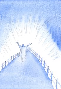 基督与他的教会在一起，在大众圣洁牺牲期间，代我们祈祷，2002年（纸上水） 作者 伊丽莎白王