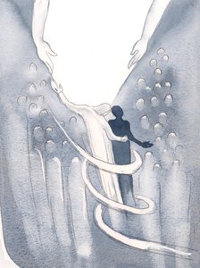 基督使我放心，将我的灵魂包裹在爱中，带领我走向光明，2000年（纸上水） 作者 伊丽莎白王
