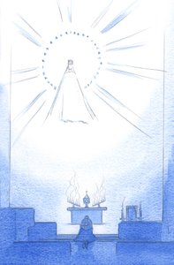 基督的圣母现在过着我们希望享受的“复活生活”。她离基督很近，也离我们很近，2002年（纸上w - c） 作者 伊丽莎白王