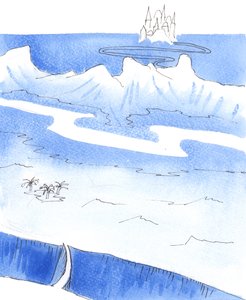 每一位基督的朋友都必须经过一段旅程才能到达天堂，2005 年（纸面水彩画） 作者 伊丽莎白王
