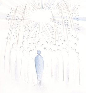 我们祈求的每个人都被带入上帝的光明中，并在圣徒的祈祷下得到帮助，2000年（纸上写有水） 作者 伊丽莎白王