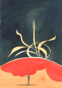 从热诚的灵魂向上帝真诚的赞美，荣耀的“烈焰”跃升到天堂，2003年（纸上写有） 作者 伊丽莎白王