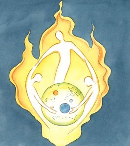 从上帝的内心涌现出所有存在的事物，2003年（纸上水） 作者 伊丽莎白王