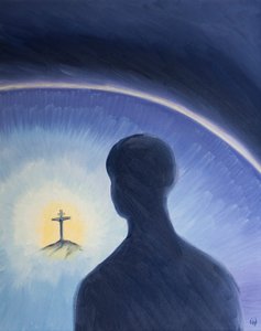 当基督为实现他拯救罪人的计划而遭受痛苦时，父神敬爱和钦佩，2003年（船上供油） 作者 伊丽莎白王