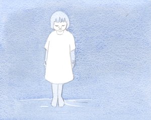 在悲伤和宽恕，pen悔和赔偿之后，他向我展示了我是一个洗礼长袍的孩子的样子。（2000年，纸上写真） 作者 伊丽莎白王