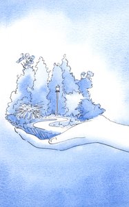 他给我看了花园，好像是伸出了他的手一样。他说：“看到我的所作所为，使你感到高兴吗？”，2002年（纸上写真） 作者 伊丽莎白王