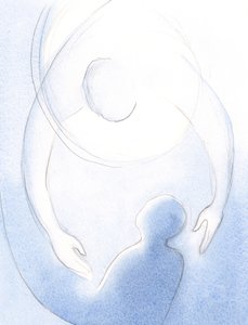 父对悔改的灵魂的爱有多大，因为上帝以一种迅速，温柔的宽恕运动拥抱了灵魂。（2001年，纸上写真） 作者 伊丽莎白王
