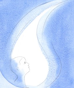 在一个欢迎他的人的心中，圣灵就像一盏灯，是智慧和无限力量的源泉，也是祈祷的手段，2002年（纸上写有w - c） 作者 伊丽莎白王
