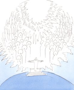 好像天堂已经降到了教堂的圣所，2004年（纸上写有w - c） 作者 伊丽莎白王