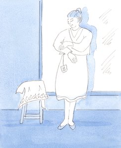 令人高兴的是，我们对美丽的事物感到高兴并感谢上帝，2004年（纸上写有水） 作者 伊丽莎白王