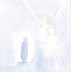 我们的祝福女士的优雅和圣洁远远超出了我们，但我们一定不要害怕接近她。，2001年（纸上w - c） 作者 伊丽莎白王