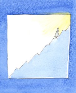 我们迈向天堂的过程可以像一张销售图，2003年（带纸的w - c） 作者 伊丽莎白王