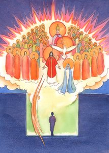 在我们的“秘密房间”里，个人祈祷永远不会孤单。通过基督，我们与天上的整个公司同在，2004年（带纸） 作者 伊丽莎白王