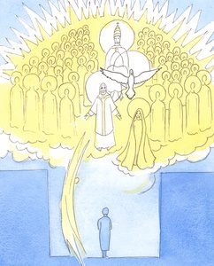 在我们的“秘密房间”里，个人祈祷永远不会孤单。通过基督，我们与天上的整个公司同在，2004年（带纸） 作者 伊丽莎白王