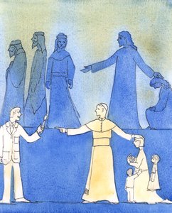 教皇约翰·保罗二世无畏地讲着关于道德的真相，就像基督一样，2006（写在纸上） 作者 伊丽莎白王