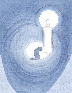 在他的荣耀中，我灵魂的黑暗破旧的“洞”被他的同在照亮并扩大，2000年（纸上水） 作者 伊丽莎白王