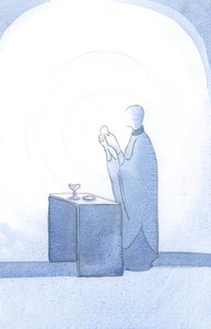 基督的光辉在奉献圣典上闪耀，2001年（纸上w - c） 作者 伊丽莎白王