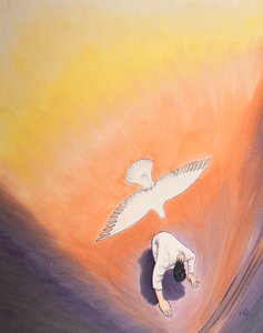 在客西马尼岛安慰基督的那位圣灵可以安慰我们，2002年（船上供油） 作者 伊丽莎白王
