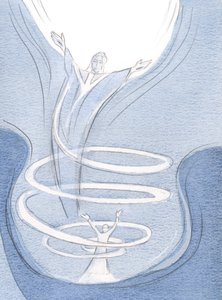借着祈祷和pen悔而为上帝的爱而掏空的灵魂是耶稣的“家”，耶稣的赞美源于父，2000年（纸上有字） 作者 伊丽莎白王