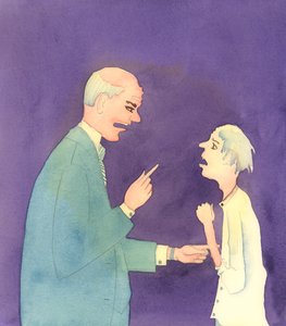 有些位高权重的人滥用权力，2005 年（纸上水彩画） 作者 伊丽莎白王