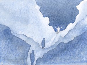 基督一层又一层地引导我超越所有图像，走向神在灵魂中的黑暗宇宙，2000年（纸上写真） 作者 伊丽莎白王