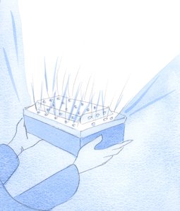 将基督的牺牲献给父亲就像是提供一个宝藏盒，盒子上的“钻石”使它更加美丽，这是我们悔改并原谅的罪过，2002年（纸上写有w - c） 作者 伊丽莎白王