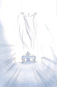 基督在祭坛上献上自己为fe席；他的天使们为他们的《复活的领主》的荣耀而高兴。（2001年，带纸） 作者 伊丽莎白王