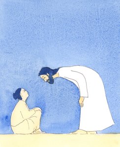 当有人把我刷到一边拒绝帮助我时，耶稣带着可爱的笑容和无限的善良看着我，就像他2004年去路边向盲目的乞be打招呼时所做的一样（ 作者 伊丽莎白王