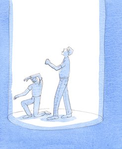 当我们请求圣人祈祷时，我们可以确信他们的代祷是富有成效的，2005 年（纸面水彩画） 作者 伊丽莎白王