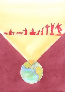 无论在什么地方庆祝群众，出席的人都将出席基督在他在世上的一生以及包括他在十字架上的死期间所做的救赎工作，2004年（含纸面） 作者 伊丽莎白王