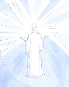 “只有你一个人是圣洁的人”：我看到基督，他的手掌向父亲伸出，当他代表我们祈祷时（在圣座上），2000年（纸上w - c） 作者 伊丽莎白王