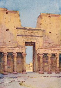 Edfu（彩色光刻） 作者 艾拉·杜甘蔗