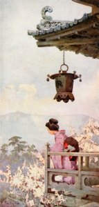赏梅（彩色石版） 作者 艾拉·杜甘蔗