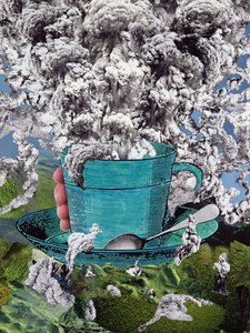 早晨咖啡，1994年（拼贴画）