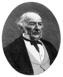 英国自由党政治家兼总理威廉·埃沃特·格拉德斯通（William Ewart Gladstone），建于1890年。 作者 埃利奥特和弗莱