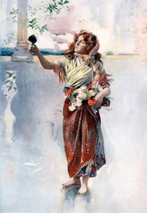 艾拉琳·泰瑞斯（Ellaline Terriss），摄于仙境的风信子，大约在1902年。