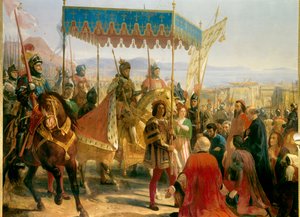 查理八世（1470-1498）在那不勒斯进入的 作者 伊洛伊·菲尔曼·费伦（Eloi Firmin Feron）