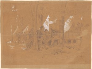 埃尔斯沃思营地，亚历山大附近--五名苏维埃士兵 作者 伊曼纽尔·戈特利布·洛伊茨