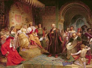 1843年女王之前的哥伦布 作者 伊曼纽尔·戈特利布·洛伊茨