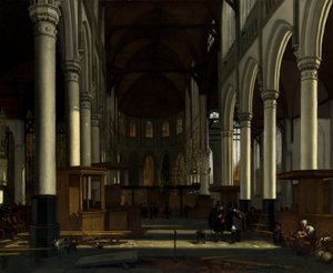 阿姆斯特丹Oude Kerk的内部，约1660年。