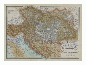 奥匈帝国地图，建于1919年代。