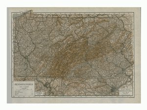 宾夕法尼亚地图，1910年。 作者 埃默里·沃克