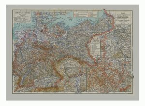 德意志帝国地图，c1900年。