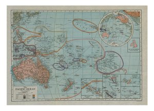 太平洋地图，c1910年代。