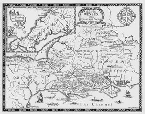 Map of the Wessex of the Novels and Poems of Thomas Hardy (engraving)