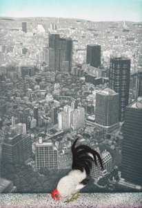 雅库丘的公鸡，2009 年（蚀刻版画）