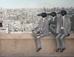 三只乌鸦》，2010 年（布面油画）